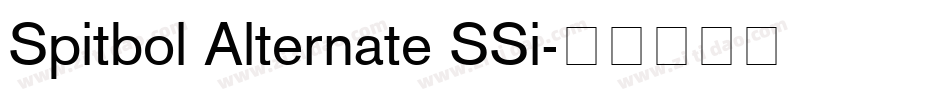 Spitbol Alternate SSi字体转换